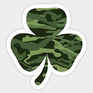 Clover Leaf with green camouflage pattern. Sticker